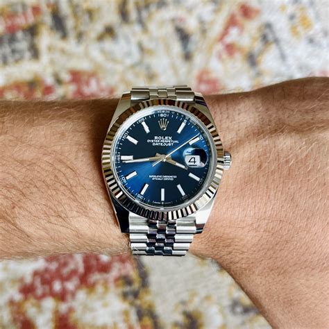 rolex datejust blouw|2022 Rolex Datejust 41mm.